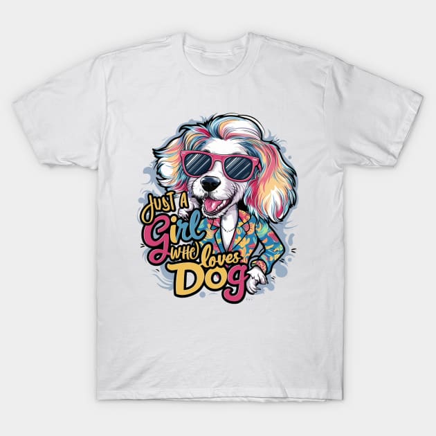 Just A Girl Who Loves dog T-Shirt by alby store